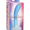 Rippled Silicone Blue And White Dildo - Image 2