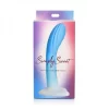 Rippled Silicone Blue And White Dildo - Image 3